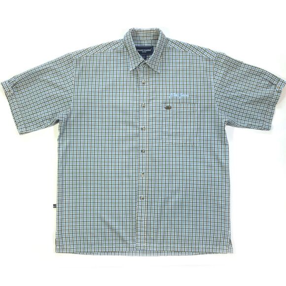Phat Farm Blue Green Check Button Shirt - Picture 1 of 9